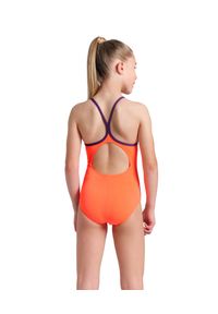 Arena - Strój kąpielowy dziewczęcy Star Graphic Swimsuit Lightdrop Back. Kolor: pomarańczowy