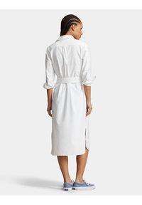 Polo Ralph Lauren Sukienka koszulowa N Cory Dr 211928804001 Biały Straight Fit. Typ kołnierza: polo. Kolor: biały. Materiał: bawełna. Typ sukienki: koszulowe #4