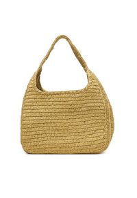 Calvin Klein Torebka Bold Ck Raffia Lg Shoulder Bag LV04F3448G Beżowy. Kolor: beżowy #4