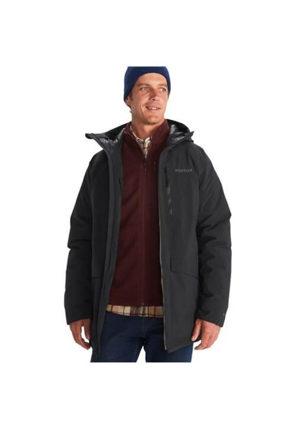Kurtka uniwersalna męska Marmot Oslo Gore-tex. Typ kołnierza: kaptur. Kolor: czarny, szary, wielokolorowy. Materiał: syntetyk. Technologia: Gore-Tex. Sport: turystyka piesza