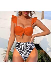 Intica - Strój kąpielowy z wysokim stanem modelujący brzuch plażowy Lidwina. Stan: podwyższony. Kolor: wielokolorowy. Materiał: materiał #1