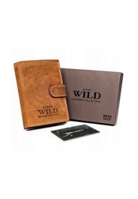 ALWAYS WILD - Portfel koniakowy Always Wild N4L-P-CHM-1034 COGNA. Materiał: skóra, nubuk