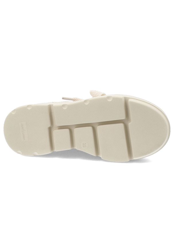 CheBello - Złote Sneakersy Chebello Stylowe Obuwie Damskie Na Platformie. Kolor: złoty. Szerokość cholewki: normalna. Wzór: aplikacja. Obcas: na platformie. Styl: elegancki