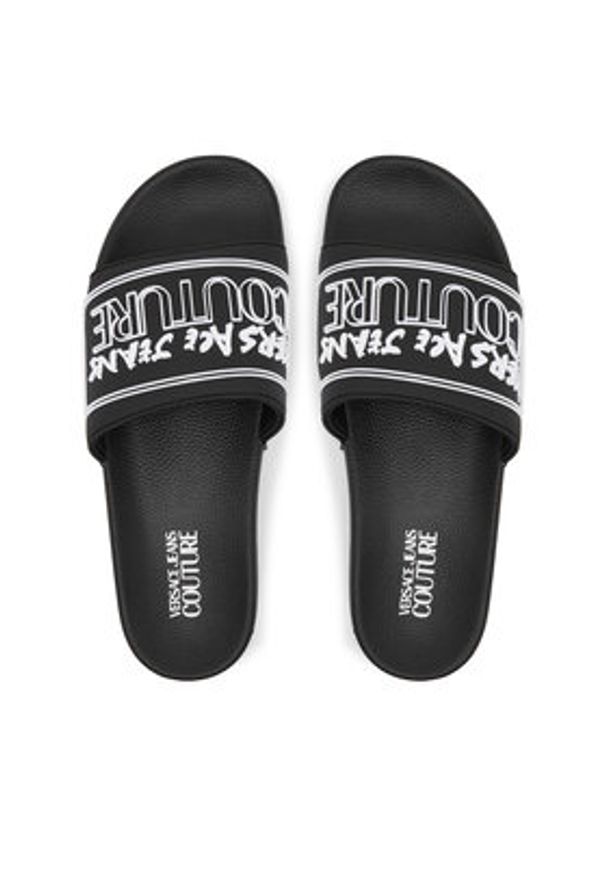 Versace Jeans Couture Klapki 79YA3SQ3 ZSC22 899 Czarny. Kolor: czarny. Materiał: syntetyk