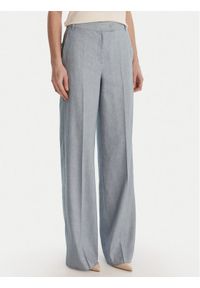 Marella Spodnie materiałowe Odino 2613131121 Błękitny Straight Fit. Kolor: niebieski. Materiał: len #1