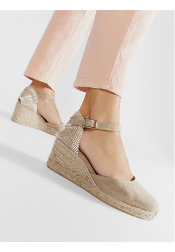 Castañer Espadryle Carol/6/002 021655-2017 Beżowy. Kolor: beżowy. Materiał: materiał