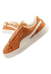Buty sneakersy męskie Puma Suede XL Hairy skóra modne brązowe. Kolor: brązowy. Materiał: skóra. Szerokość cholewki: normalna. Model: Puma Suede