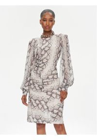 Bruuns Bazaar Sukienka koktajlowa Cilias BBW3871 Beżowy Slim Fit. Kolor: beżowy. Materiał: syntetyk. Styl: wizytowy #1