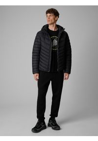 4f - 4F Kurtka z wypełnieniem syntetycznym męska - czarna XXL. Okazja: na co dzień. Kolor: czarny. Materiał: syntetyk. Styl: casual, klasyczny #2