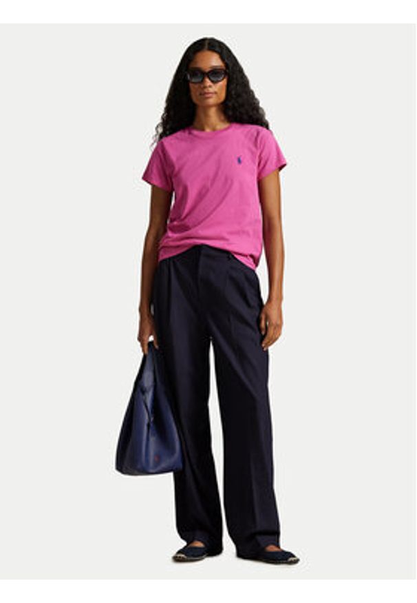 Polo Ralph Lauren T-Shirt 211B14605018 Różowy Classic Fit. Typ kołnierza: polo. Kolor: różowy. Materiał: bawełna