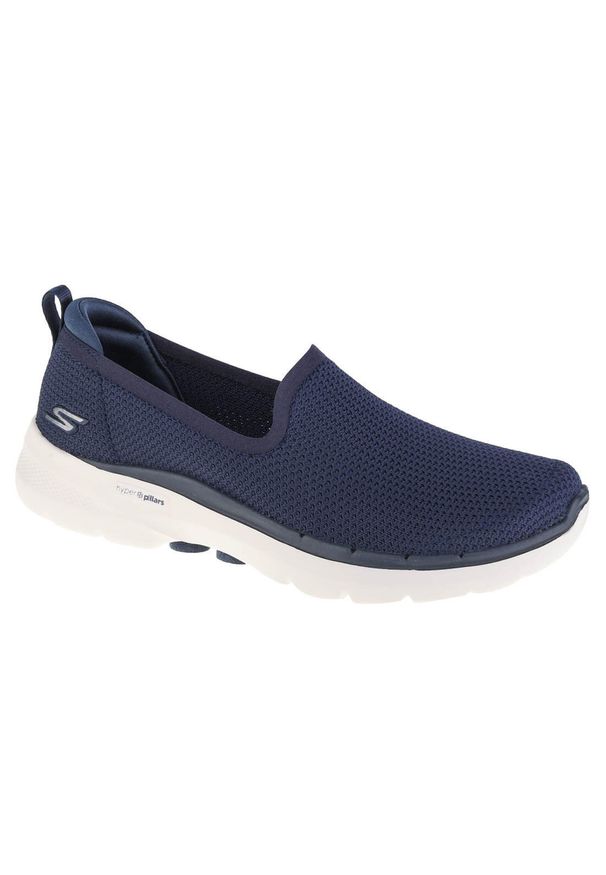 skechers - Buty sportowe Sneakersy damskie, Skechers Go Walk 6 - Clear Virtue. Kolor: niebieski. Sport: turystyka piesza