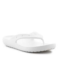 Japonki Crocs Classic Flip V2 209402-100 białe. Okazja: na spacer. Kolor: biały. Materiał: materiał. Sezon: lato. Styl: elegancki, wakacyjny #1