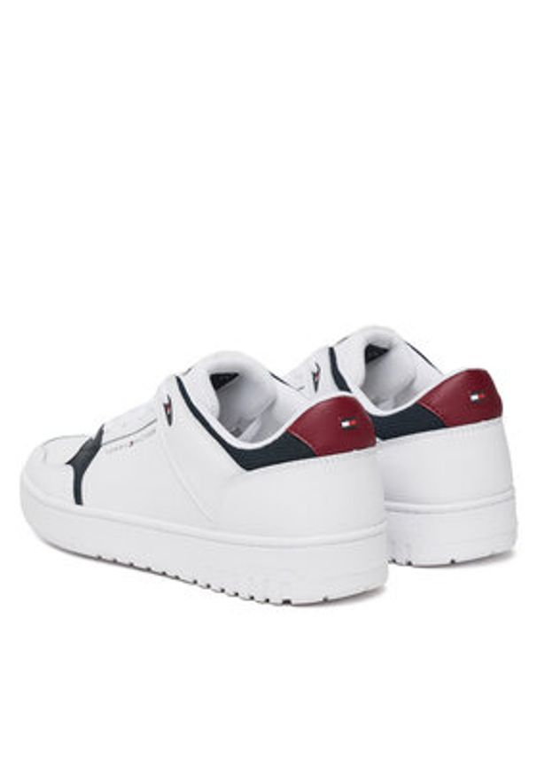 TOMMY HILFIGER - Tommy Hilfiger Sneakersy Th Basket Core Lite Lth Mix FM0FM05518 Biały. Kolor: biały. Materiał: skóra