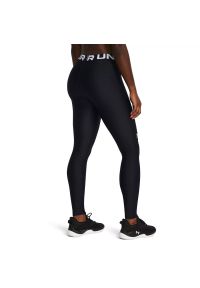 Under Armour UA HG LEGGING Legginsy damskie. Kolor: czarny. Materiał: tkanina, materiał, skóra. Styl: klasyczny, sportowy #4