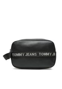 Tommy Jeans Kosmetyczka Tjm Essential Leather Washbag AM0AM11425 Czarny. Kolor: czarny. Materiał: skóra