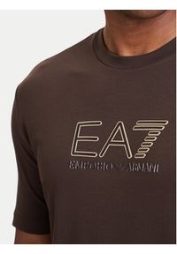 EA7 Emporio Armani T-Shirt 7M002239 AF13739 U6027 Brązowy Regular Fit. Kolor: brązowy. Materiał: wiskoza #2