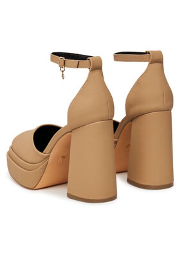 DeeZee Czółenka LW85478-6 Beżowy. Kolor: beżowy. Materiał: skóra