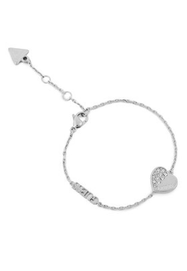 Guess Bransoletka Lovely Guess JUBB03 036JW Srebrne rodowanie. Materiał: metalowe. Kolor: srebrny