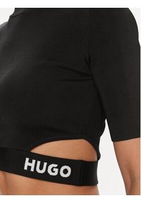 Hugo Sweter Satchina 50508600 Czarny Slim Fit. Kolor: czarny. Materiał: wiskoza #5