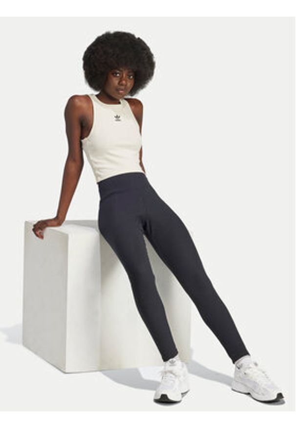 Adidas - adidas Legginsy Essentials IY9645 Czarny Slim Fit. Kolor: czarny. Materiał: bawełna, wiskoza