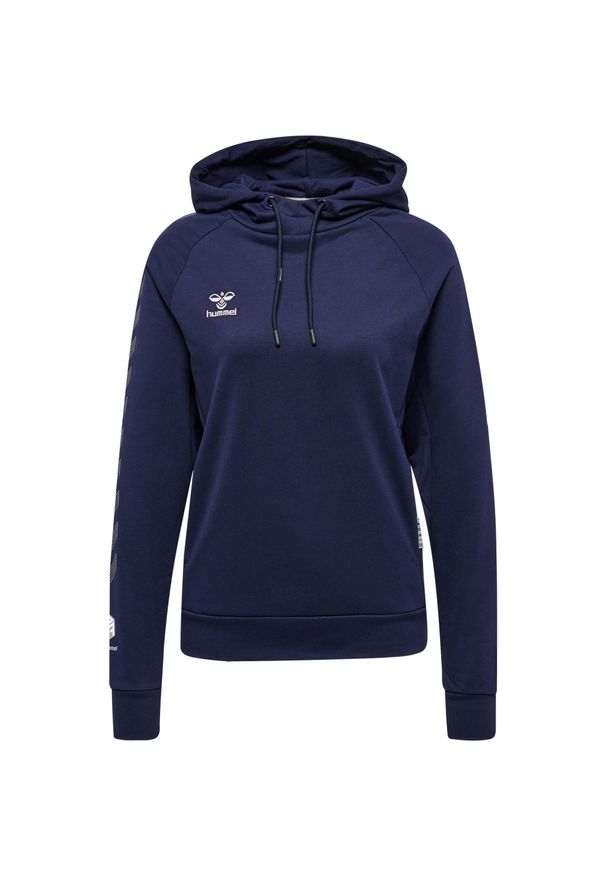Damska bawełniana bluza z kapturem Hummel Move Grid. Typ kołnierza: kaptur. Kolor: niebieski. Materiał: bawełna. Sport: fitness