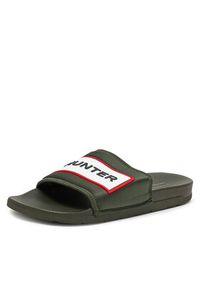 Hunter Klapki M-865993 Khaki. Kolor: brązowy. Materiał: materiał #3