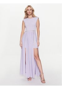 Rinascimento Sukienka koktajlowa CFC0112920003 Fioletowy Regular Fit. Kolor: fioletowy. Materiał: syntetyk. Styl: wizytowy #1