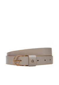 Calvin Klein Pasek Damski Ck Metal Loop Round Buckle 25Mm LV04F7039G Brązowy. Kolor: brązowy. Materiał: skóra