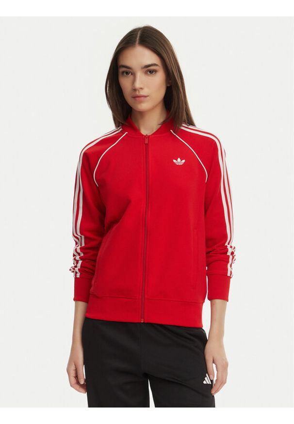 Adidas - adidas Bluza adicolor SST Classic KD3782 Czerwony Regular Fit. Kolor: czerwony. Materiał: bawełna