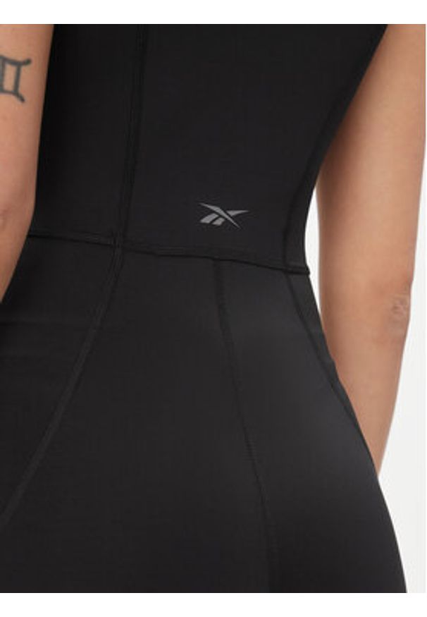 Reebok Kombinezon Lux Bold IL4606 Czarny Tight Fit. Kolor: czarny. Materiał: syntetyk