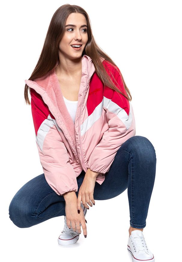 Wrangler - DAMSKA KURTKA WRANGLER COLOUR BLOCK JACKET BRIDAL ROSE W4N9WBP01 112129167