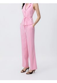Reserved - Spodnie z wiskozą - różowy. Kolor: różowy. Materiał: wiskoza #1