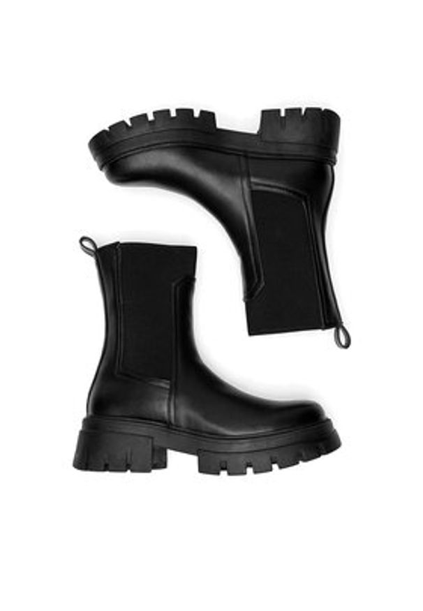 DeeZee Botki HY13030-7 Czarny. Kolor: czarny. Materiał: materiał