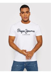 Pepe Jeans T-Shirt Original PM508210 Biały Slim Fit. Kolor: biały. Materiał: bawełna #1