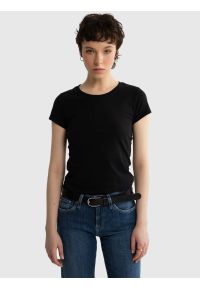 Big-Star - Koszulka damska z krótkim rękawem czarna Classaca 906. Kolor: czarny. Długość rękawa: krótki rękaw. Długość: krótkie. Wzór: gładki #1
