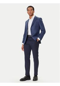 BOSS Marynarka H-Hutson 50551581 Niebieski Regular Fit. Kolor: niebieski. Materiał: wełna #4
