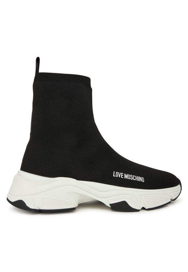 Love Moschino - LOVE MOSCHINO Sneakersy JA15386G0NIY8000 Czarny. Kolor: czarny. Materiał: materiał
