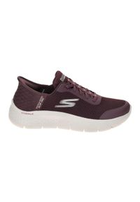 skechers - Buty SKECHERS SLIP-INS GO WALK FLEX Bordeaux. Kolor: czerwony. Materiał: tkanina