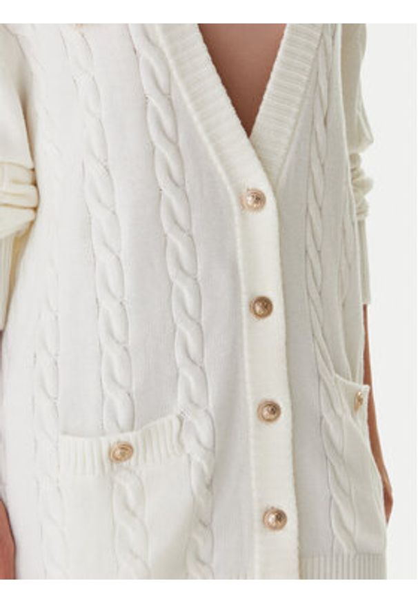 Guess Kardigan W5BR37 Z1192 Écru Relaxed Fit. Materiał: wełna, syntetyk