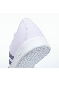 Buty sportowe Adidas Vi Court W EG2004 białe fioletowe. Kolor: biały, wielokolorowy, fioletowy. Materiał: guma, syntetyk, materiał. Szerokość cholewki: normalna #11