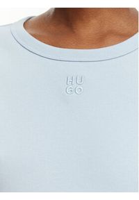 Hugo - HUGO T-Shirt Deloris 50512002 Niebieski jasny Regular Fit. Kolor: niebieski. Materiał: bawełna #2