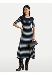 Lauren Ralph Lauren - LAUREN RALPH LAUREN Sukienka codzienna 200P03739001 Granatowy Regular Fit. Okazja: na co dzień. Kolor: niebieski. Materiał: bawełna. Typ sukienki: proste. Styl: casual #1