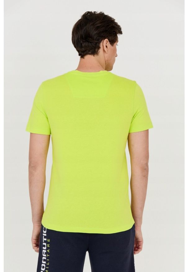 Aeronautica Militare - AERONAUTICA MILITARE Zielony bawełniany t-shirt męski, Rozmiar L. Kolor: zielony. Materiał: bawełna. Długość rękawa: krótki rękaw. Długość: krótkie. Wzór: haft