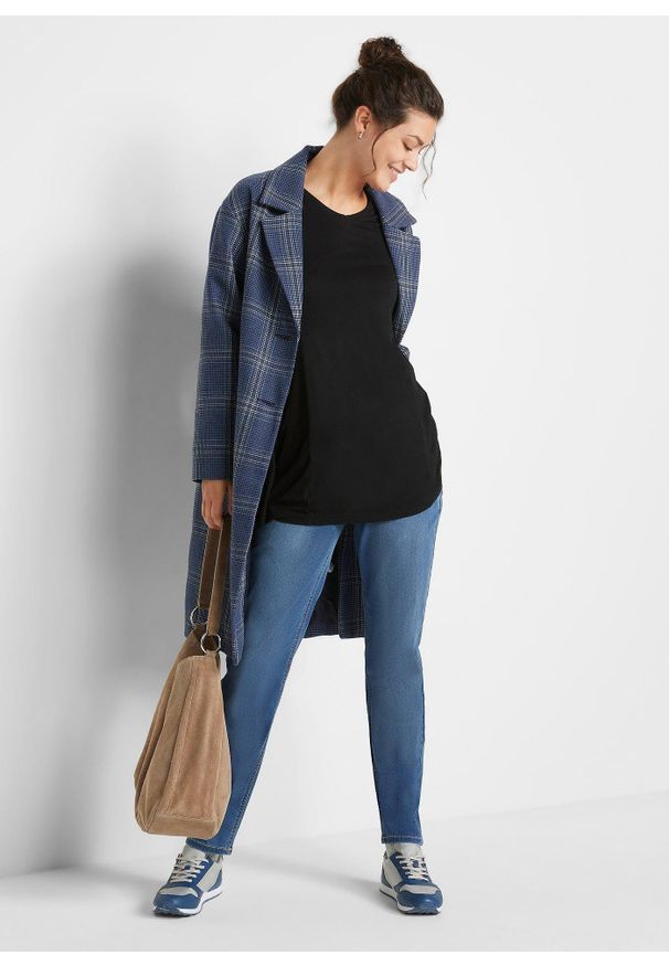 bonprix - Shirt z długim rękawem, z miękkiej wiskozy. Typ kołnierza: dekolt w serek. Kolor: czarny. Materiał: wiskoza, materiał. Długość rękawa: długi rękaw. Długość: długie