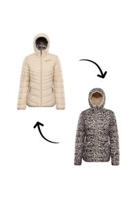 ALPINE PRO - Kurtka damska ocieplana dwustronna Alpine Pro Eroma. Kolor: beżowy. Materiał: puch. Sport: turystyka piesza #1