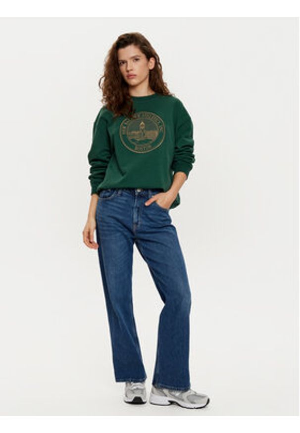 New Balance Bluza WT43553 Zielony Oversize. Kolor: zielony. Materiał: bawełna