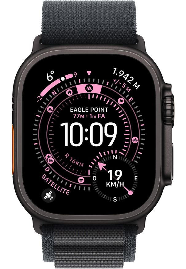 APPLE - Smartwatch Apple Watch Ultra 3 (GPS + Cellular) 49mm Black Titanium Case with Black Alpine Band, Medium. Rodzaj zegarka: smartwatch