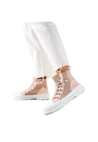 Goodin Wysokie Sneakersy Fashion różowe. Kolor: różowy #3