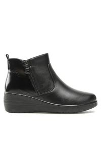 Clara Barson Botki LH21-1109-1 Czarny. Kolor: czarny. Materiał: skóra