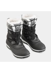 quechua - Buty turystyczne śniegowce damskie Quechua SH500 Warm wodoodporne. Kolor: czarny. Materiał: materiał. Szerokość cholewki: szeroka. Sezon: zima. Styl: sportowy